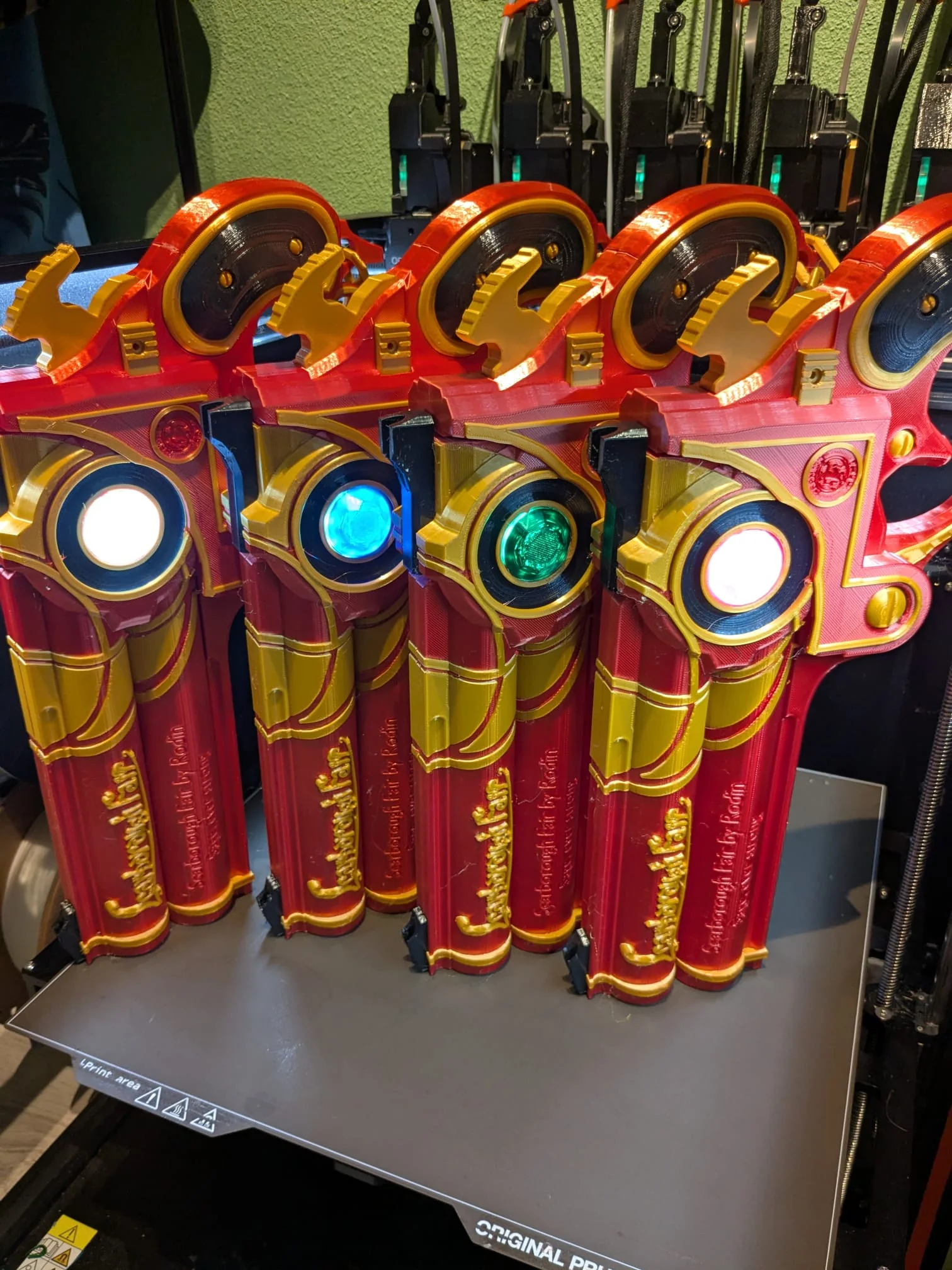 Red and gold LED cosplay prop project photo 1